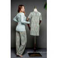 Flower print viscose pajama set and nightdress